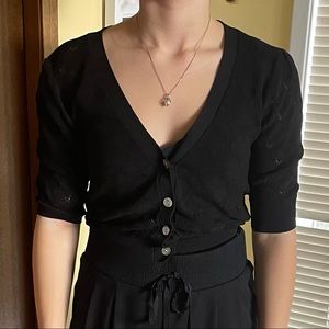 Wilfred Cardigan short sleeve xs black knit